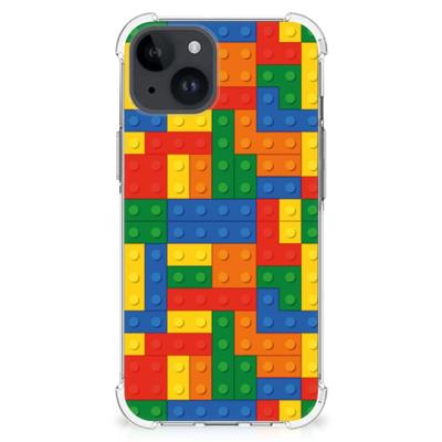 iPhone 15 Doorzichtige Silicone Hoesje Blokken iPhone 15 Doorzichtige Silicone Hoesje Blokken