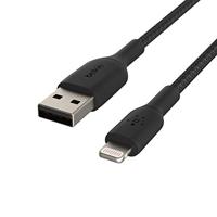 Parat USB-kabel USB-C stekker, Apple Lightning stekker 1.00 m Zwart Stoffen mantel 990597999 - thumbnail