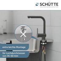 LONDON ééngreepsmengkraan keuken met uittrekbare uitloop, grafiet mat uittrekbare hoge uitloop, draaibereik 360° cold-start functie - koud water bij greep in de middelste stand keramische schijv - thumbnail