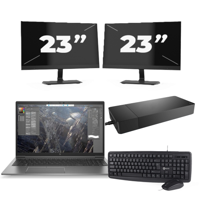 HP ZBook Firefly 15 G7 - Intel Core i7-10e Generatie - 15 inch - 16GB RAM - 256GB SSD - Windows 11 + 2x 23 inch Monitor - thumbnail