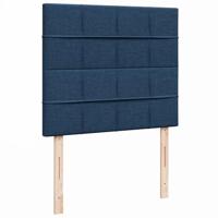 Boxspring met matras stof blauw 120x190 cm - thumbnail
