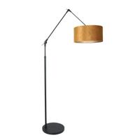Steinhauer Vloerlamp prestige chic 8117zw zwart kap goud velours - thumbnail