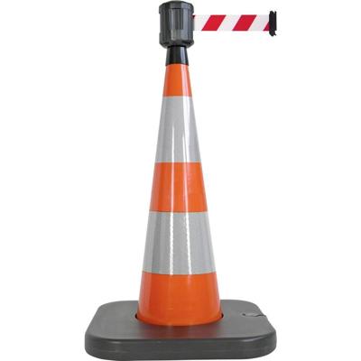 VISO RCX102RB Hoge zichtbaarheid- Verkeerskegel Staat zelfstandig op de grond Riem- of kettinglengte 2 m (Ø x h) 90 mm x 100 cm