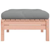 Tuinvoetenbank met kussen massief douglashout - thumbnail