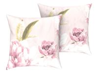LIVARNO home 2 kussenhoezen 60 x 50 cm (Bloemen/roze) - thumbnail