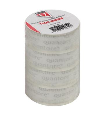 Plakband quantore 19mmx25m transparant | 12 stuks