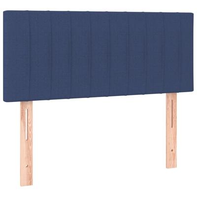 Boxspring met matras stof blauw 90x190 cm - thumbnail