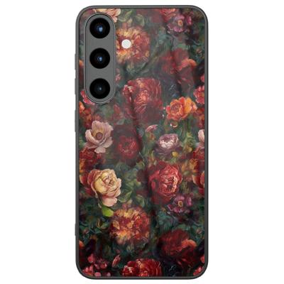 Samsung Galaxy S25 glazen hardcase - Floral garden Samsung Galaxy S25 glazen hardcase - Floral garden
