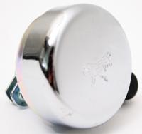 Widek bel gouden leeuw chroom staal (met pvc klepel) - thumbnail