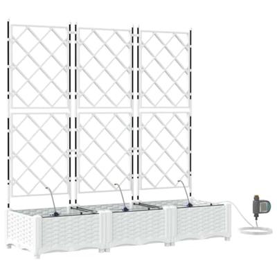 Tuin Bloempot 3 pcs Wit Staal