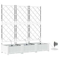 Tuin Bloempot 3 pcs Wit Staal - thumbnail