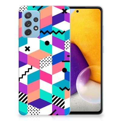 Samsung Galaxy A72 | TPU Hoesje | Blokken Kleurrijk