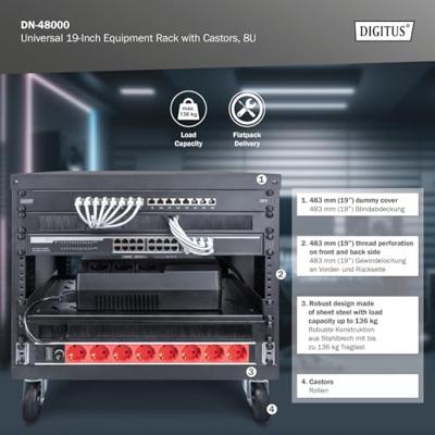Digitus DN-48000 19inch-rack (l x b x h) 507 x 460 x 420 mm