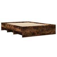 Bedframe zonder matras hout gerookt eikenkleurig 140x190 cm - thumbnail