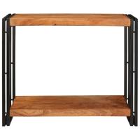 Wandtafels met plank Bruin 90 x 33 x 75 cm Massief acaciahout - thumbnail