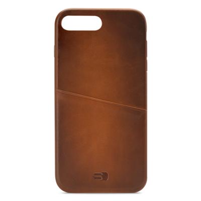 Senza Desire Leather Cover with Card Slot Apple iPhone 7 Plus/8 Plus Burned Cognac
