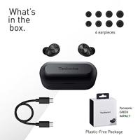 Technics EAH-AZ40M2EK Draadloze hoofdtelefoon met ruisonderdrukking, multipoint Bluetooth, comfortabele in-ear hoofdtelefoon, geïntegreerde microfoon, tot 5,5 uur batterijduur, zwart - thumbnail