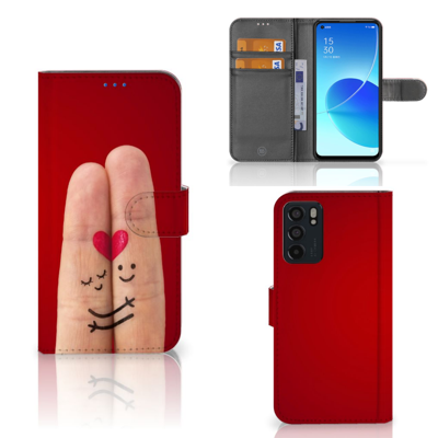 OPPO Reno6 5G | Wallet Case | met Pasjes | Liefde - Origineel Romantisch Cadeau