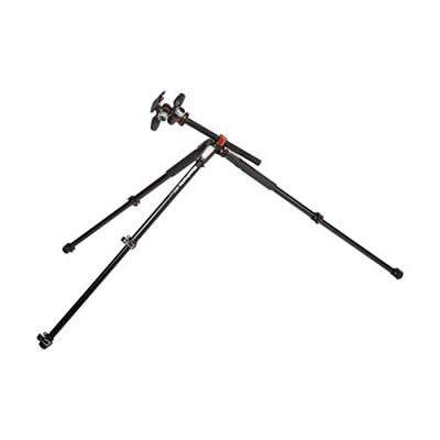 Manfrotto Trípode de Aluminio de 3 Secciones con Cabeza de 3 Vías, Kit de Accesorios de Fotografía Profesional, Trípode de Cámara con Cabezal