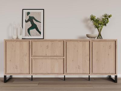 Dressoir NARUMA 3 deuren 2 lades lichte millenium eik Dressoir NARUMA 3 deuren 2 lades lichte millenium eik