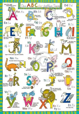 Gabriele Altevers - ABC der tollen Tiere Kunstdruk 48x68cm