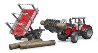 Bruder massey ferguson + houttransport - thumbnail