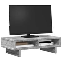 Monitorstandaard 50x27x15 cm bewerkt hout grijs sonoma eiken - thumbnail