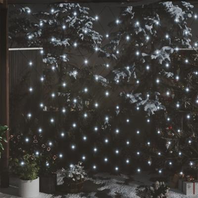 Kerstnetverlichting 544 LED's binnen en buiten 4x4 m koudwit Kerstnetverlichting 544 LED's binnen en buiten 4x4 m koudwit
