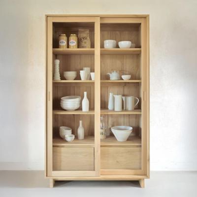 Ethnicraft Vitrinekast 'Wave' Geolied Eikenhout, 183 x 110cm