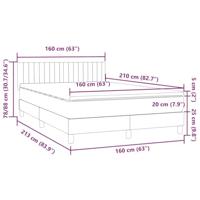 Boxspring met matras fluweel roze 160x210 cm - thumbnail