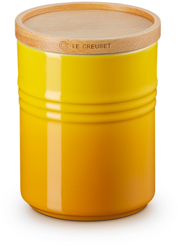 LE CREUSET - Aardewerk - Voorraadpot met houten deksel 10cm 0,54l Nectar LE CREUSET - Aardewerk - Voorraadpot met houten deksel 10cm 0,54l Nectar