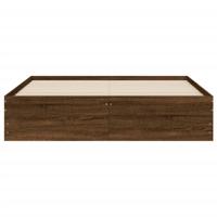 Bedframe met lades bewerkt hout bruin eikenkleur 150x200 cm - thumbnail