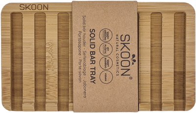 Skoon Solid bar tray - 2 bar - all bamboo 1 Set