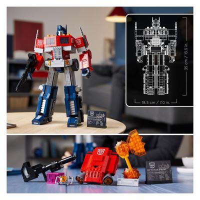 LEGO Icons 10302 Optimus Prime Transformers Autobot Robot Minifiguur Model Vrachtwagen LEGO Icons 10302 Optimus Prime Transformers Autobot Robot Minifiguur Model Vrachtwagen