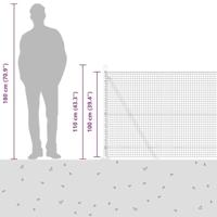 VidaXL Afrasteringspaal grijs 10 x 1 m (25 x 25 mm gaas) staal - thumbnail