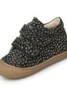 NATURINO® suède schoentjes 'eerste stapjes' ponyprint NATURINO® zwart - thumbnail