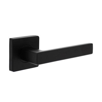 Intersteel Gatdeel links deurkruk Hera op vierkant rozet - mat zwart