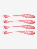 Set van 4 warmtegevoelige babylepels NUBY wit - thumbnail