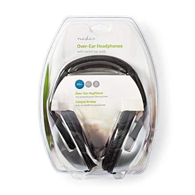 Nedis HPWD1200BK Over-ear Koptelefoon Bedraad 2,70 M Zilver/zwart - thumbnail