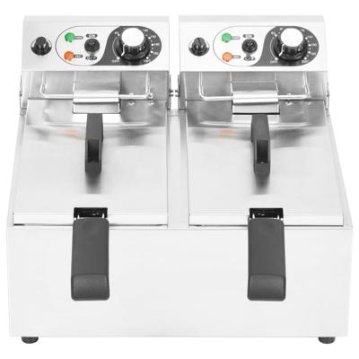 VidaXL 50742 friteuse Frituurpan 12 l Dubbel Zwart, Zilver Vrijstaand 4000 W VidaXL 50742 friteuse Frituurpan 12 l Dubbel Zwart, Zilver Vrijstaand 4000 W