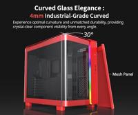 MONTECH KING 95 Tempered Glass ARGB Midi-tower PC-behuizing Rood - thumbnail