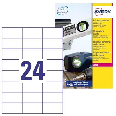 Avery-Zweckform L4718-20 70 x 37 mm Polyester folie Wit 480 stuk(s) Permanent hechtend Folie-etiketten Avery-Zweckform L4718-20 70 x 37 mm Polyester folie Wit 480 stuk(s) Permanent hechtend Folie-etiketten