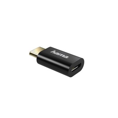 Hama 00178399 kabeladapter/verloopstukje Micro USB USB-C Zwart Hama 00178399 kabeladapter/verloopstukje Micro USB USB-C Zwart
