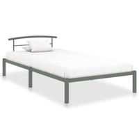 Bedframe metaal grijs 90x200 cm - thumbnail