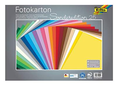 Fotokarton folia 300gr 50x70cm 25vel assorti