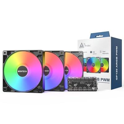 Montech GF120 PWM ARGB 3-Pack 120mm Zwart