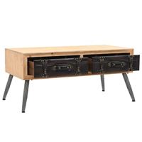 Salontafel 115x55x50 cm massief vurenhout - thumbnail
