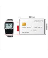 Casio DATABANK CALCULATOR STEEL Zwart Zilverkleurig Heren horloge - thumbnail