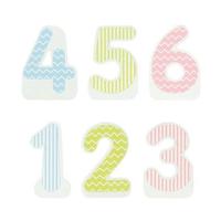 Goki houten verjaardagstrein, 10dlg. - thumbnail