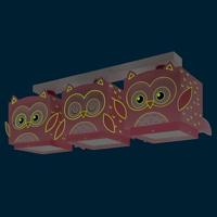 Dalber Kinderkamer plafondlampPink Owl - 64483 - thumbnail